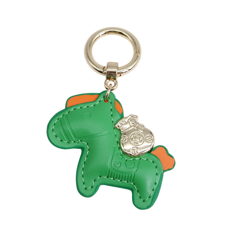 Wholesale Handmade Pony Pendant Made of Artificial Leather Keychains